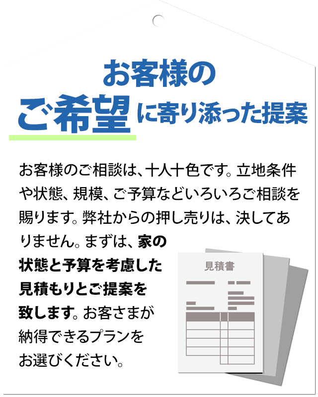 お客様とのコミュニケーションを大切にしています